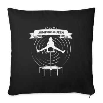 Trampoline Fitness, Jumping Queen - Sofa pillowcase 17,3'' x 17,3'' (45 x 45 cm) - black - Front