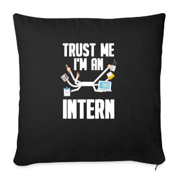 Traineeship Intern - Sofa pillowcase 17,3'' x 17,3'' (45 x 45 cm) - black - Front