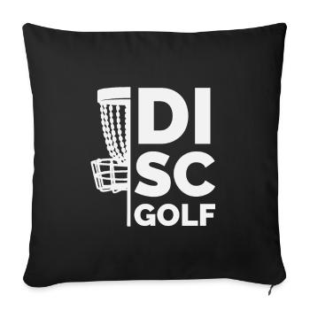 Discgolf Champion, Disc Golf Design - Sofakissenbezug 45 x 45 cm - Schwarz - Vorne