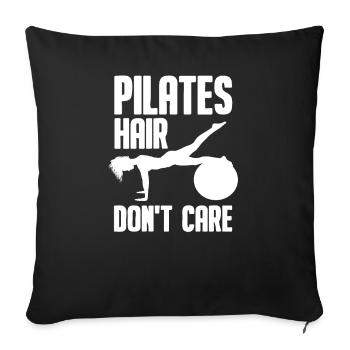 Pilates - Housse de coussin décorative 45 x 45 cm - noir - Devant