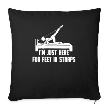 Pilates - Housse de coussin décorative 45 x 45 cm - noir - Devant