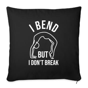 Pilates - Housse de coussin décorative 45 x 45 cm - noir - Devant