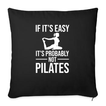 Pilates - Housse de coussin décorative 45 x 45 cm - noir - Devant