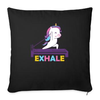 Pilates - Housse de coussin décorative 45 x 45 cm - noir - Devant