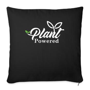 Vegan Veganism Vegetable Vegan - Sofa pillowcase 17,3'' x 17,3'' (45 x 45 cm) - black - Front