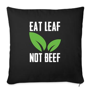 Végétaliens végétaliennes légumes Végétalien - Housse de coussin décorative 45 x 45 cm - noir - Devant