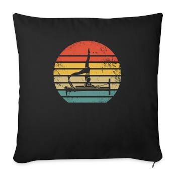 Pilates - Housse de coussin décorative 45 x 45 cm - noir - Devant
