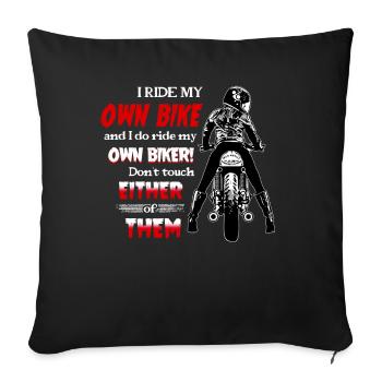 I Do Ride My Own Biker Wife - Sofa pillowcase 17,3'' x 17,3'' (45 x 45 cm) - black - Front