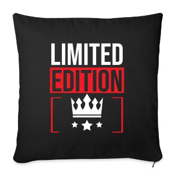 Limited Edition - Sofa pillowcase 17,3'' x 17,3'' (45 x 45 cm) - black - Front