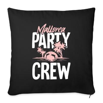 Mallorca Party Crew - Housse de coussin décorative 45 x 45 cm - noir - Devant