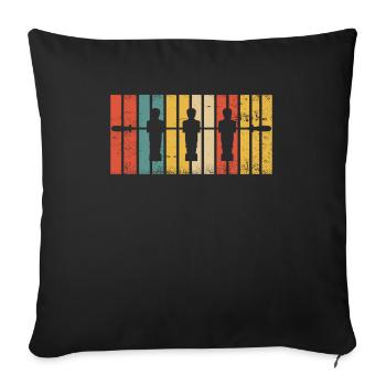 Retro Table Football Vintage Table Kicker Wuzzler - Sofa pillowcase 17,3'' x 17,3'' (45 x 45 cm) - black - Front