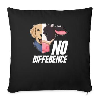 Vegan Veganism Vegetable Vegan - Sofa pillowcase 17,3'' x 17,3'' (45 x 45 cm) - black - Front