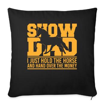 Horse Show Dad Hold The Horse - Housse de coussin décorative 45 x 45 cm - noir - Devant