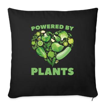 Veggie Vegetables Vegetarian Vegetarian - Sofa pillowcase 17,3'' x 17,3'' (45 x 45 cm) - black - Front