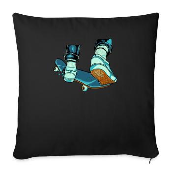Skateboard Skateboarder Halfpipe Skater - Sofa pillowcase 17,3'' x 17,3'' (45 x 45 cm) - black - Front