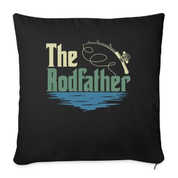 The Rodfather Fishing Rod - Housse de coussin décorative 45 x 45 cm - noir - Devant