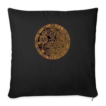 Steampunk Mechanik Viktorianisch Cosplay - Sofakissenbezug 45 x 45 cm - Schwarz - Vorne