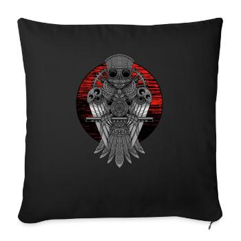 Steampunk Mechanik Viktorianisch Cosplay - Sofakissenbezug 45 x 45 cm - Schwarz - Vorne