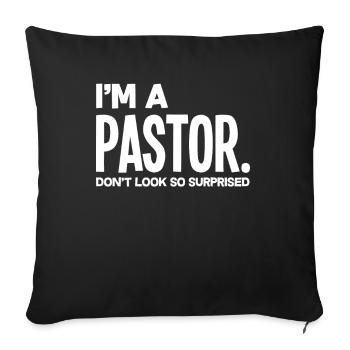 Pastor Pastor Clergy Reverend Gifts - Sofa pillowcase 17,3'' x 17,3'' (45 x 45 cm) - black - Front