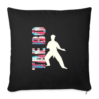 Tae Bo, internationale Kampfsportart - Sofakissenbezug 45 x 45 cm - Schwarz - Vorne