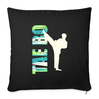 Tae Bo, internationale Kampfsportart - Sofakissenbezug 45 x 45 cm - Schwarz - Vorne