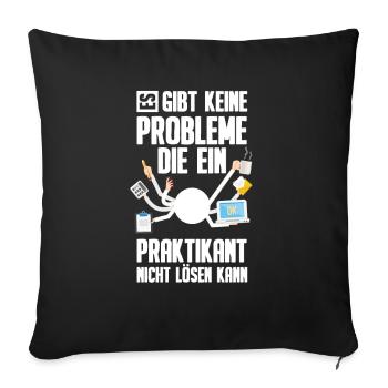 Praktikum Praktikant - Sofakissenbezug 45 x 45 cm - Schwarz - Vorne
