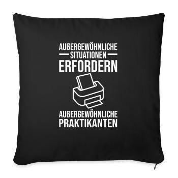 Praktikum Praktikant - Sofakissenbezug 45 x 45 cm - Schwarz - Vorne