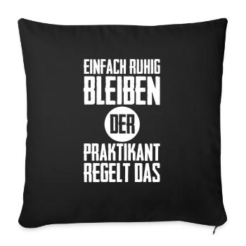 Praktikum Praktikant - Sofakissenbezug 45 x 45 cm - Schwarz - Vorne