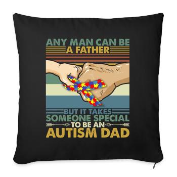Special Autism Dad Vintage - Sofa pillowcase 17,3'' x 17,3'' (45 x 45 cm) - black - Front