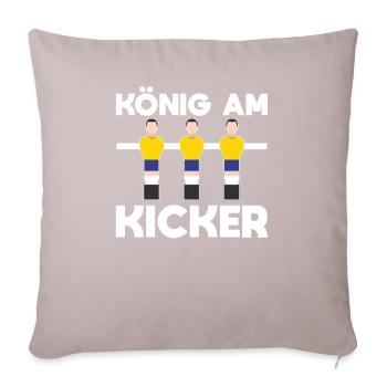 Tischfußball Kickern Tischkicker Wuzzler - Sofakissenbezug 45 x 45 cm - helles Taupe - Vorne