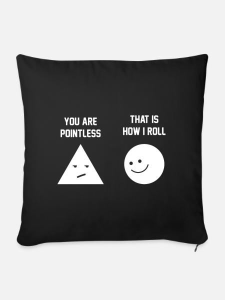 you are pointless shirt - Sofakissenbezug 45 x 45 cm - Schwarz