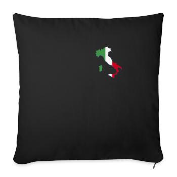 Italy Flag Country Italia Italian Boots Flag - Sofa pillowcase 17,3'' x 17,3'' (45 x 45 cm) - black - Front