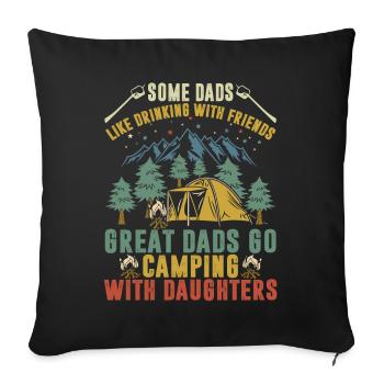 Camping Dad - Sofakissenbezug 45 x 45 cm - Schwarz - Vorne