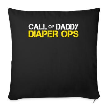 Call Of Daddy Diaper Ops Matching - Sofa pillowcase 17,3'' x 17,3'' (45 x 45 cm) - black - Front