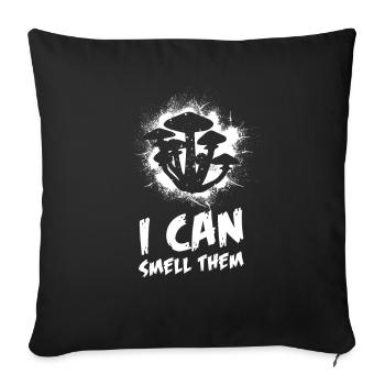 Champignons Cueilleurs de champignons Éponges Champignons Cueilleurs - Housse de coussin décorative 45 x 45 cm - noir - Devant