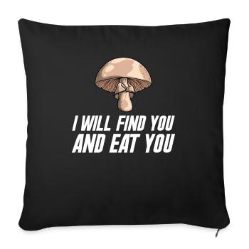 Champignons Cueilleurs de champignons Éponges Champignons Cueilleurs - Housse de coussin décorative 45 x 45 cm - noir - Devant