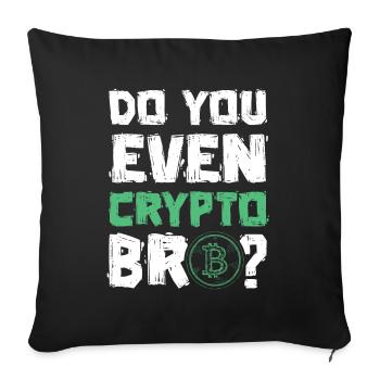 crypto spruch bitcoin - Housse de coussin décorative 45 x 45 cm - noir - Devant