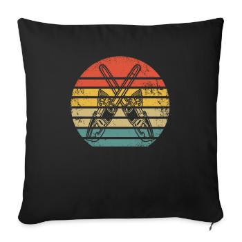 Bûcheron forestier boisé - Housse de coussin décorative 45 x 45 cm - noir - Devant
