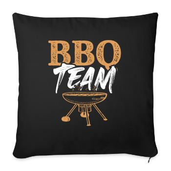 bbq team grilling - Sofa pillowcase 17,3'' x 17,3'' (45 x 45 cm) - black - Front