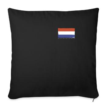 Netherlands Flag Nederland Holland Dutch - Sofa pillowcase 17,3'' x 17,3'' (45 x 45 cm) - black - Front
