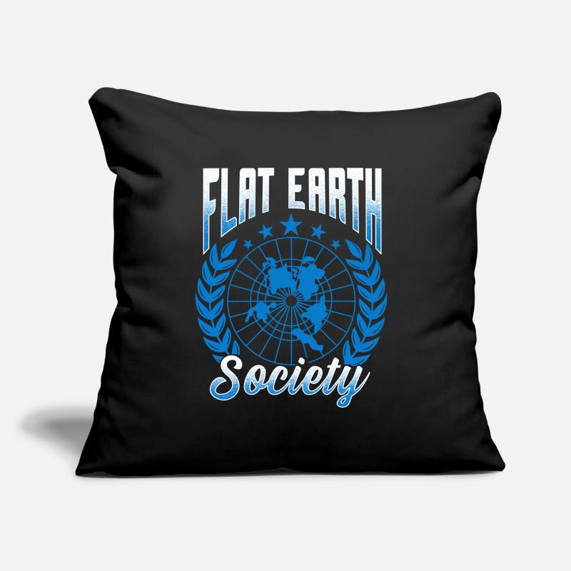 flat earth blocco globale la cospirazione Copricuscino per divano, 45 x 45 cm