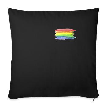 LGBT Flag Rainbow Flag Pride Gay Gay - Sofa pillowcase 17,3'' x 17,3'' (45 x 45 cm) - black - Front