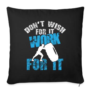 workout training fitness - Sofa pillowcase 17,3'' x 17,3'' (45 x 45 cm) - black - Front