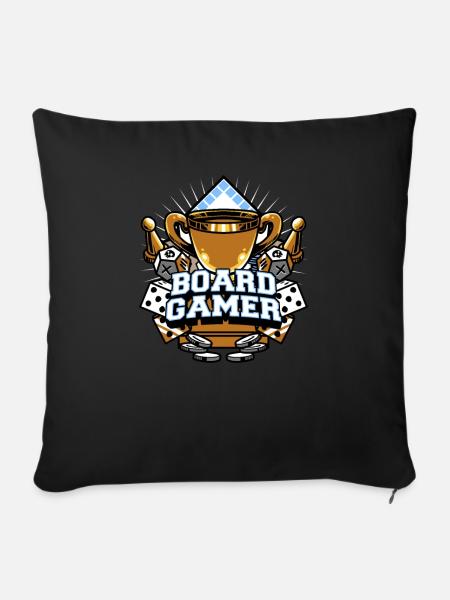 Brettspiel - Sofakissenbezug 45 x 45 cm - Schwarz