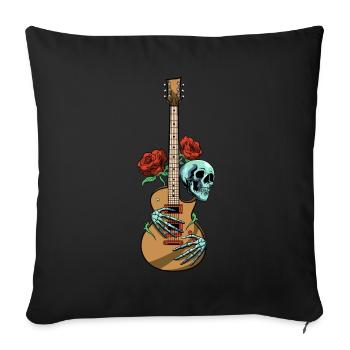 Guitare électrique guitare - Housse de coussin décorative 45 x 45 cm - noir - Devant