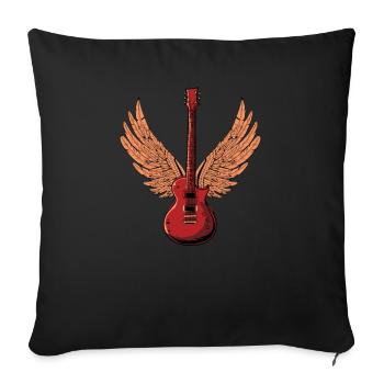 Guitare électrique guitare - Housse de coussin décorative 45 x 45 cm - noir - Devant