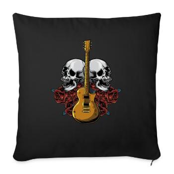 Guitare électrique guitare - Housse de coussin décorative 45 x 45 cm - noir - Devant