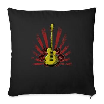 Guitare électrique guitare - Housse de coussin décorative 45 x 45 cm - noir - Devant