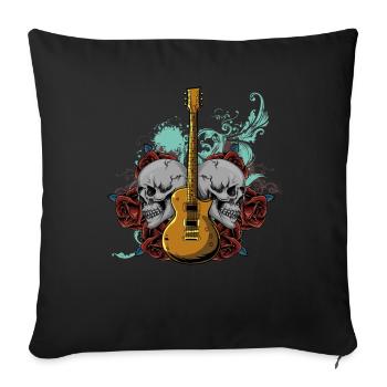 Guitare électrique guitare - Housse de coussin décorative 45 x 45 cm - noir - Devant