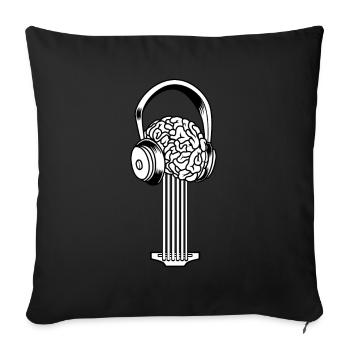 Guitare électrique guitare - Housse de coussin décorative 45 x 45 cm - noir - Devant